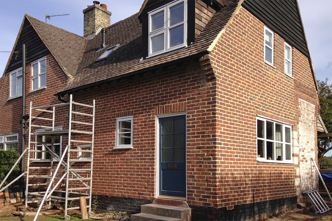 Front and side of house lime mortar repoint and alterations