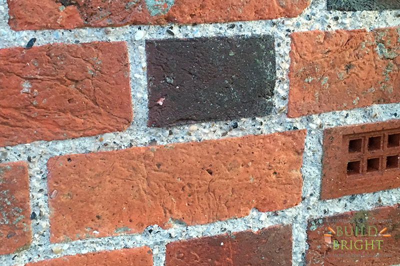 Circa 1850 lime mortar repoint and brick replacement sample